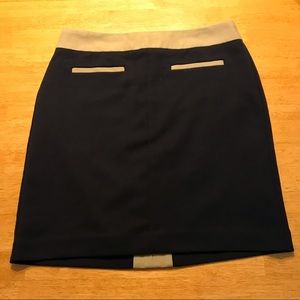 Worthington navy and cream pencil skirt